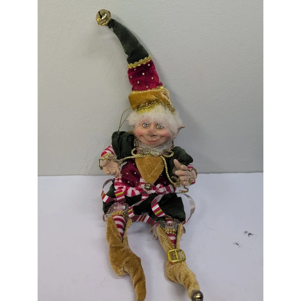Elf Christmas Santa Elf  Poseable 16 In Christmas Tree Ornament Elf Decor Elves